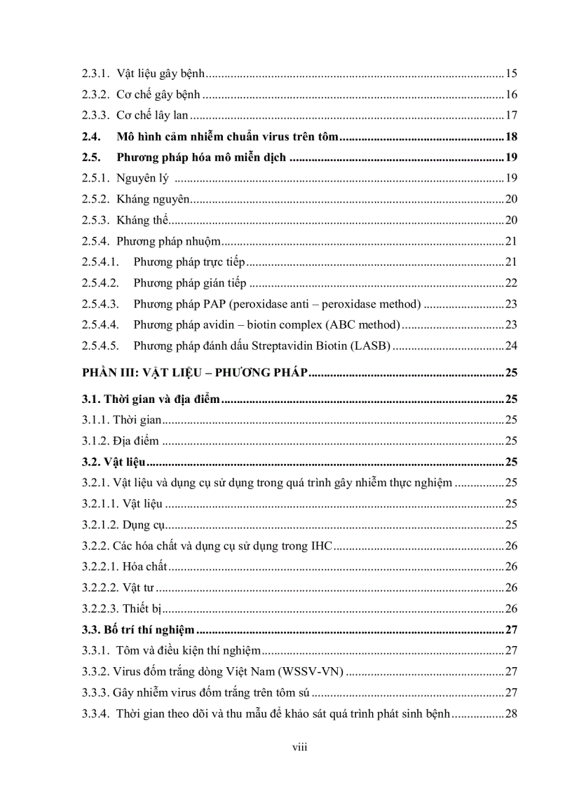 image for page Bước đầu khảo sát quá trình phát sinh bệnh pathogenesis của virus đốm trắng White Spot Syndrome Virus WSSV trên tôm sú Penaeus mondon