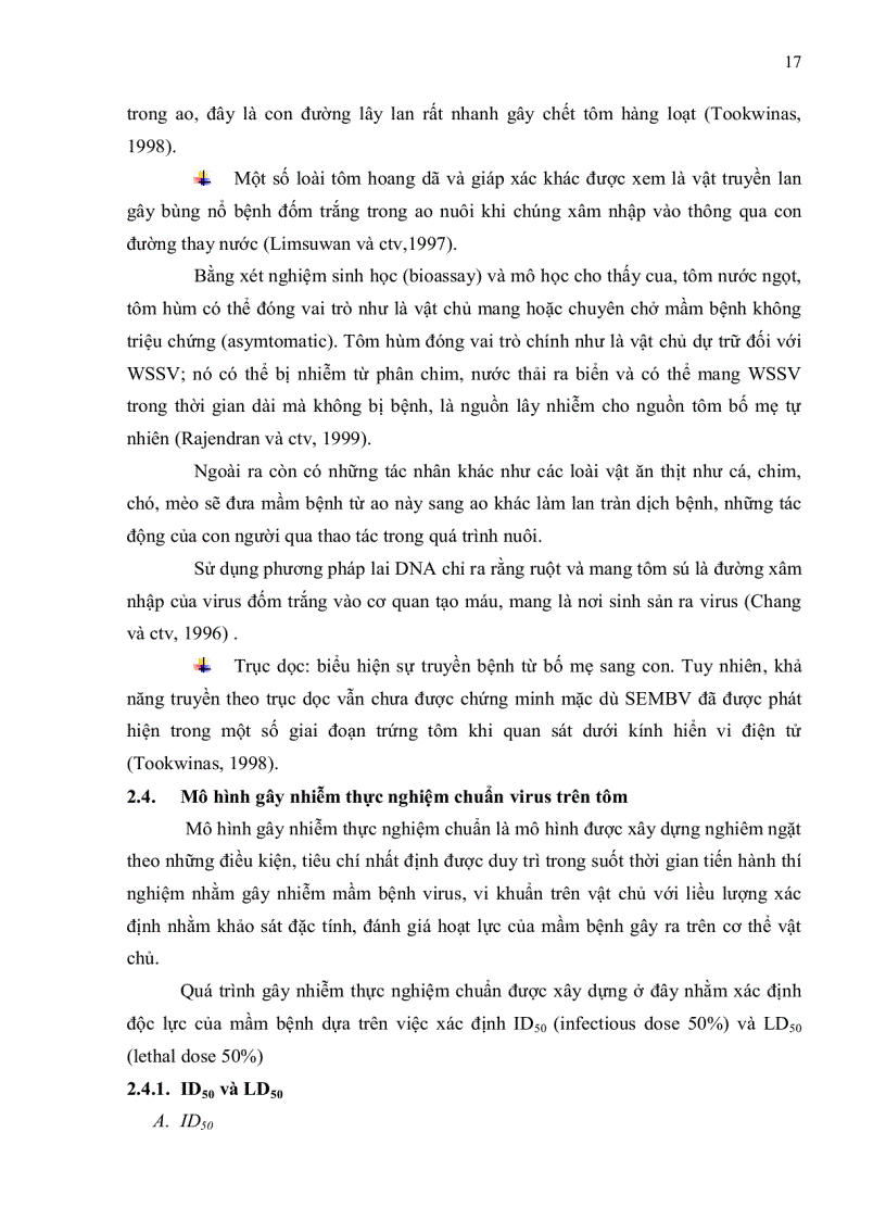 image for page Bước đầu khảo sát quá trình phát sinh bệnh pathogenesis của virus đốm trắng White Spot Syndrome Virus WSSV trên tôm sú Penaeus mondon