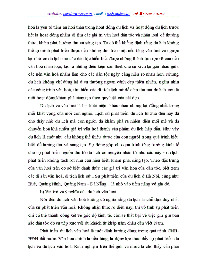 image for page Phát triển du lịch văn hóa trong thời kỳ đẩy mạnh công nghiệp hóa hiện đại hóa