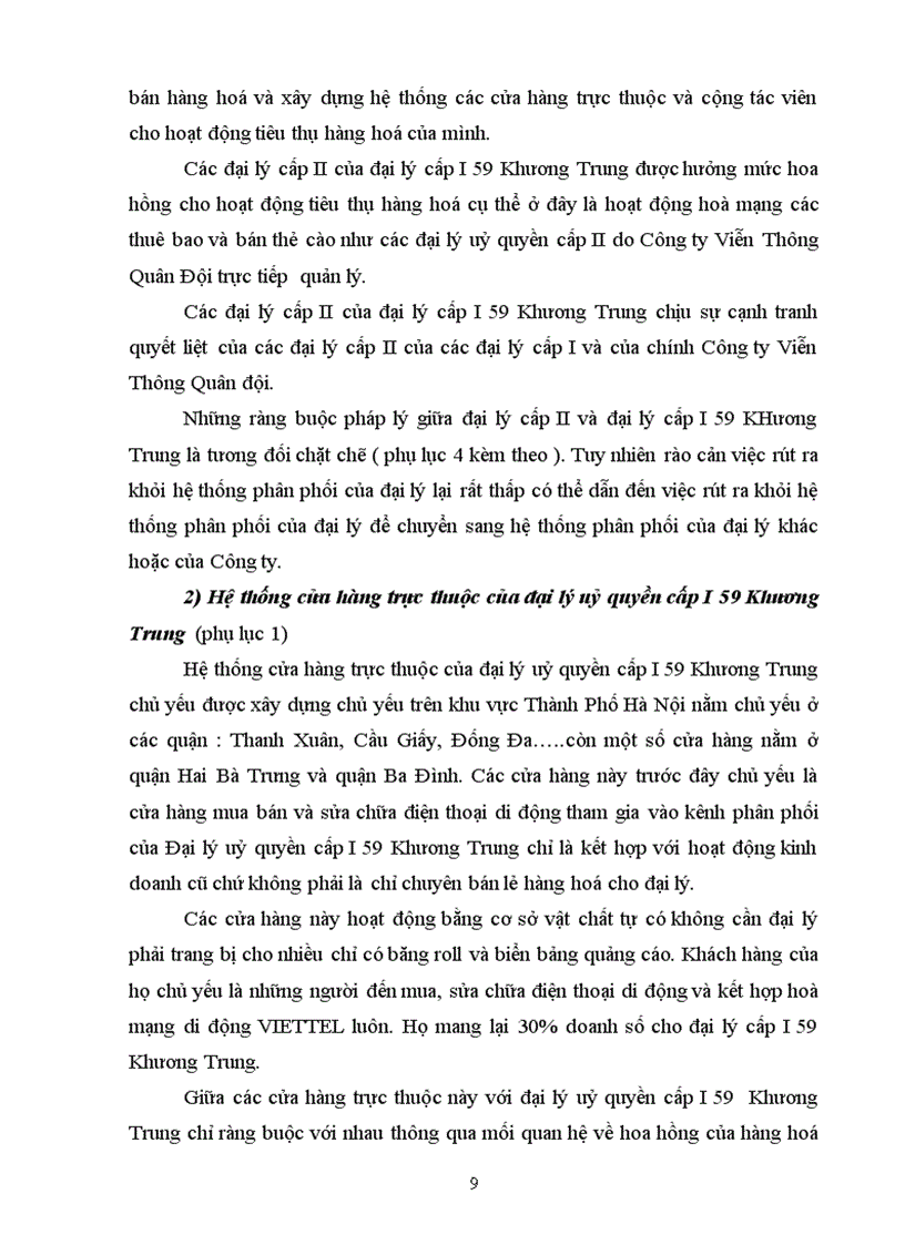 image for page Quản lý kênh phân phối của công ty viễn thông quân đội thông qua đại lý uỷ quyền cấp i 59 khương trung