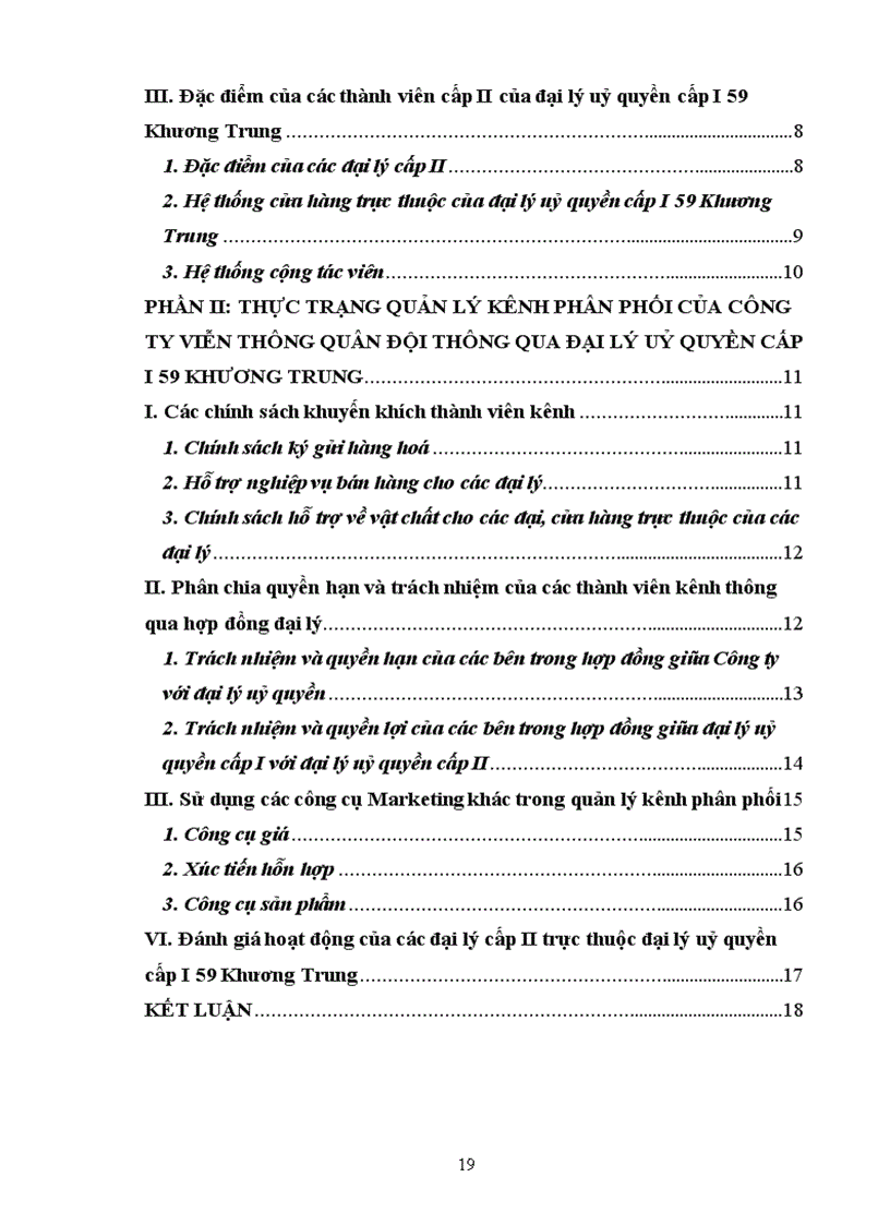 image for page Quản lý kênh phân phối của công ty viễn thông quân đội thông qua đại lý uỷ quyền cấp i 59 khương trung