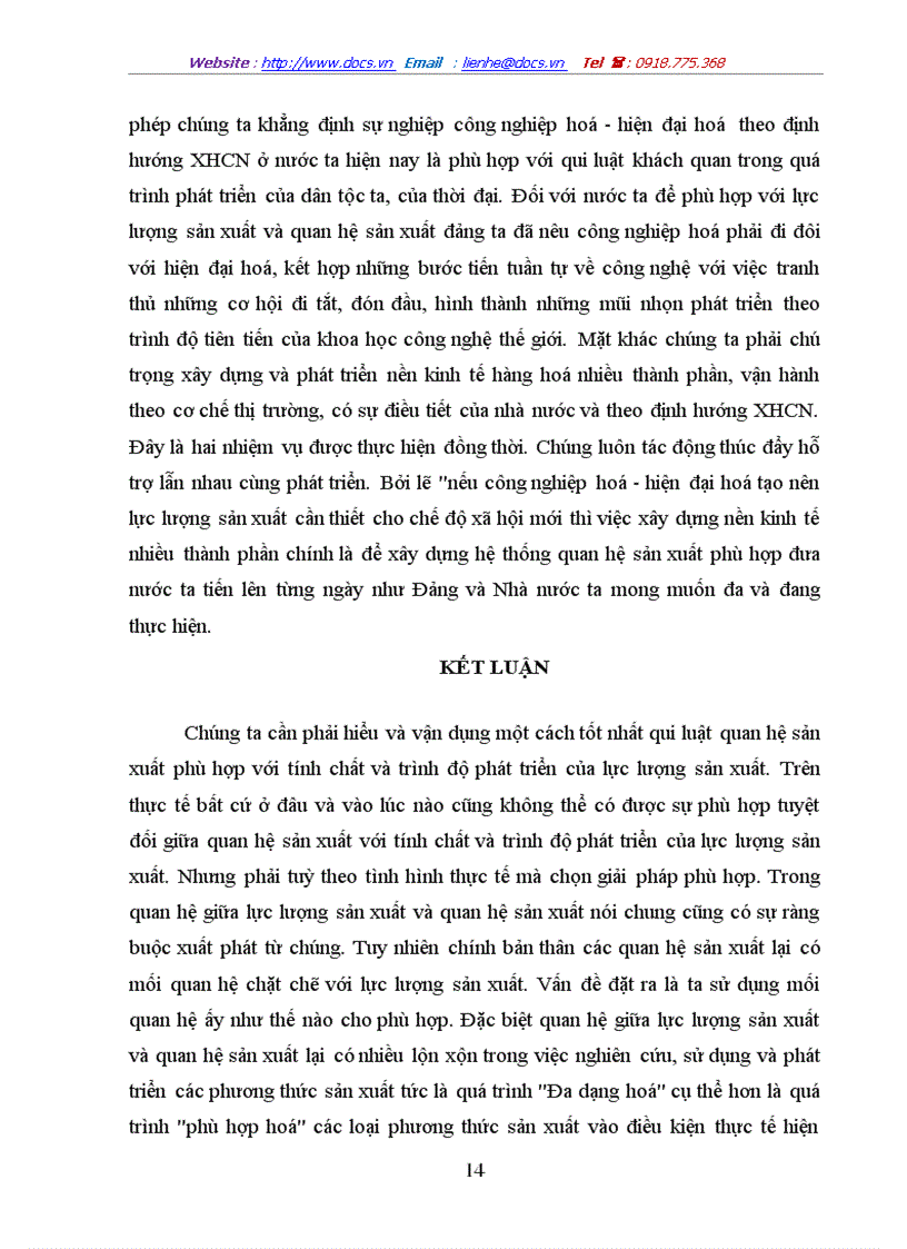 image for page Quy luật về sự phù hợp của quan hệ sản xuất với trình độ phát triển của lực lượng sản xuất và sự nhận thức vận dụng quy luật này ở Việt Nam