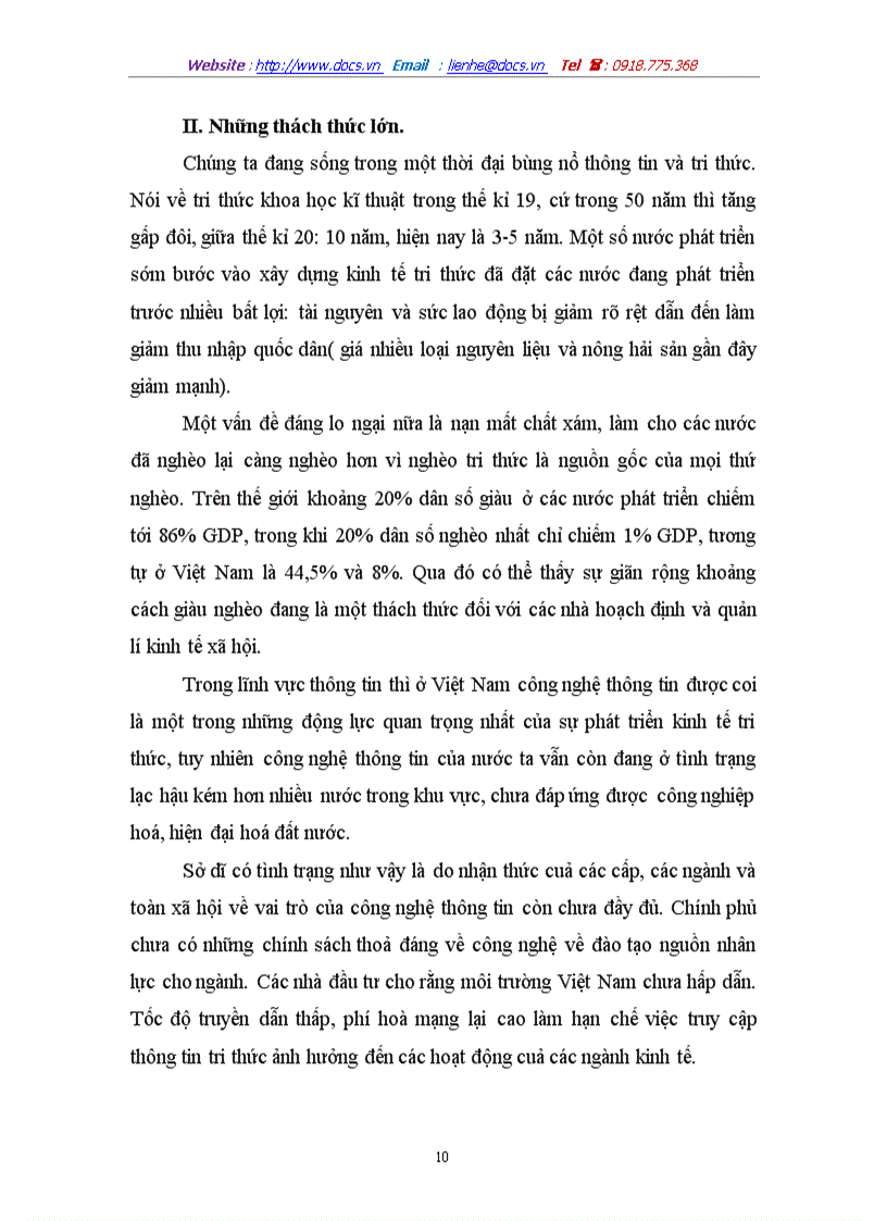 image for page Thực trạng vấn đề đối diện với nền kinh tế tri thức của nước ta Những cơ hội và thách thức