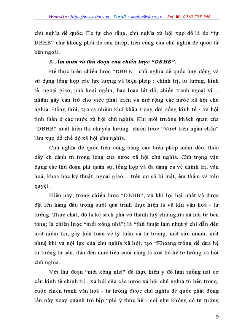 image for page Diễn biến hoà bình của chủ nghĩa đế quốc trên mặt trận văn hoá tư tưởng ở việt nam