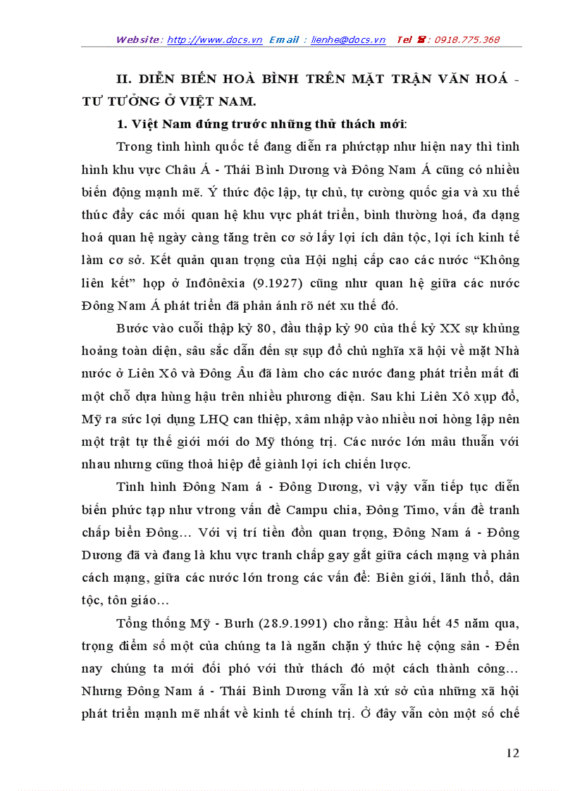 image for page Diễn biến hoà bình của chủ nghĩa đế quốc trên mặt trận văn hoá tư tưởng ở việt nam