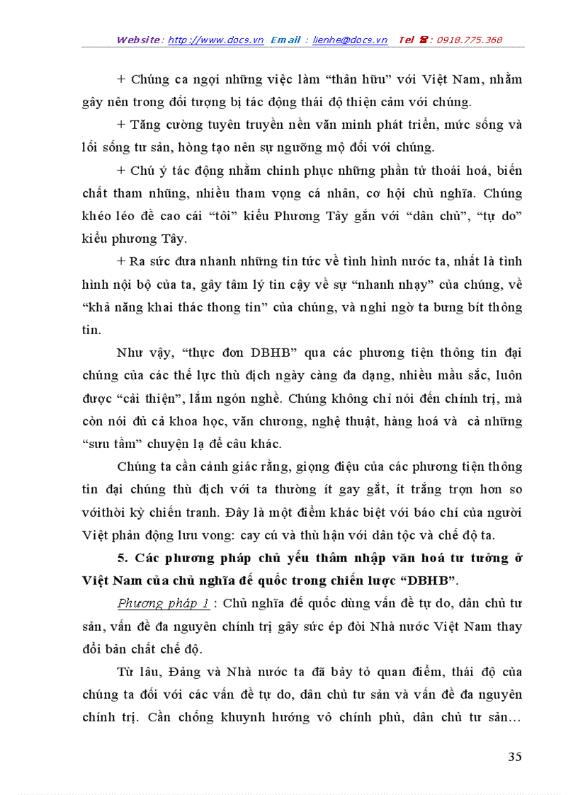 image for page Diễn biến hoà bình của chủ nghĩa đế quốc trên mặt trận văn hoá tư tưởng ở việt nam