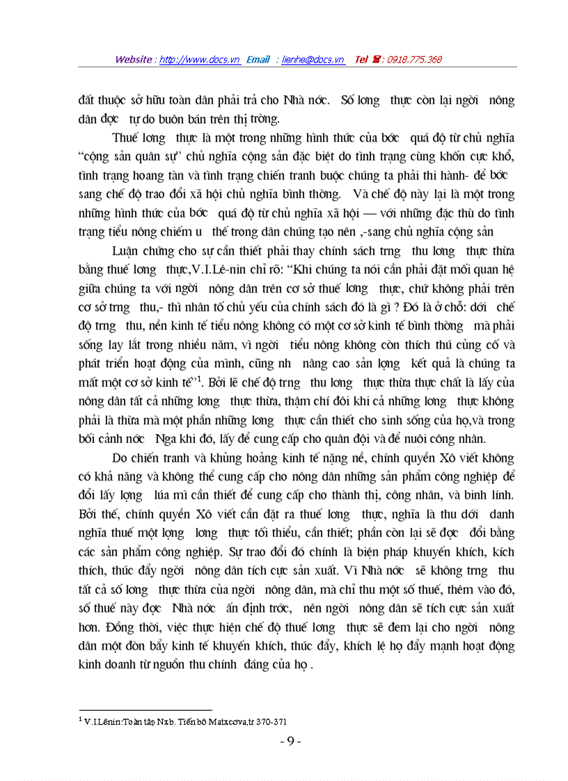 image for page Chính sách kinh tế mới của Lênin và vận dụng nó ở Việt Nam