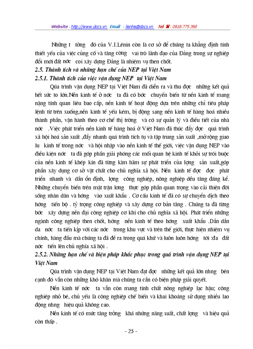 image for page Chính sách kinh tế mới của Lênin và vận dụng nó ở Việt Nam