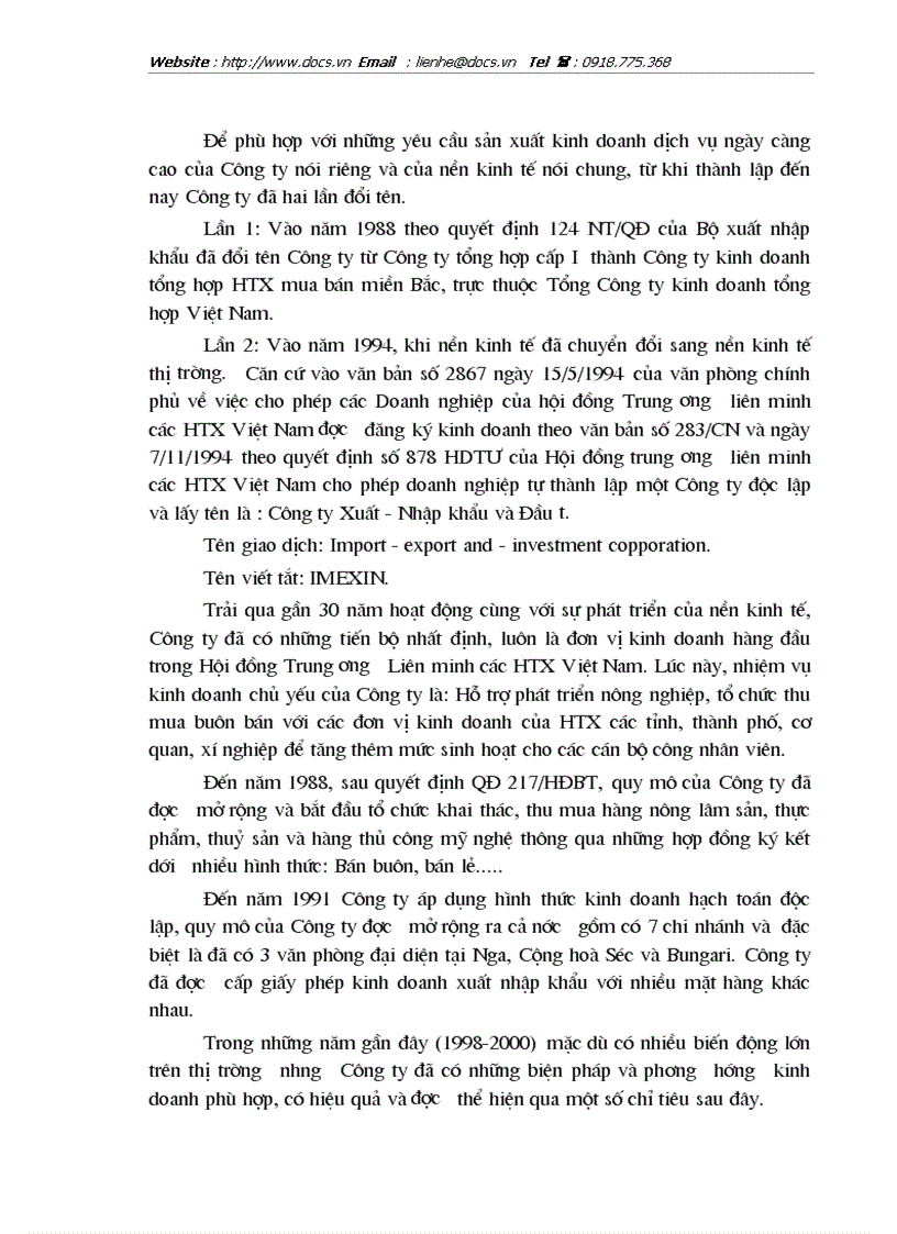 image for page Hoàn thiện công tác kế toán tiêu thụ và xác định kết quả tiêu thụ tại Tổng Công ty XNK và đầu tư IMEXIN