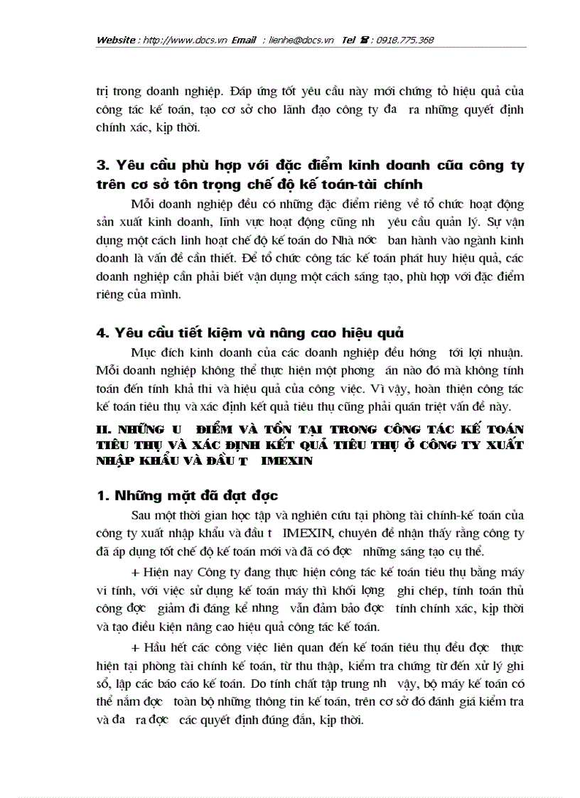 image for page Hoàn thiện công tác kế toán tiêu thụ và xác định kết quả tiêu thụ tại Tổng Công ty XNK và đầu tư IMEXIN
