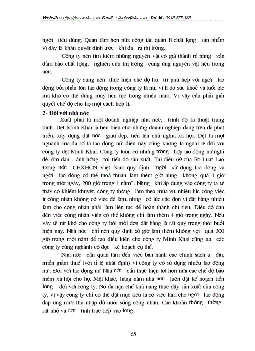 image for page Hoàn thiện các hình thức trả lương tại Công ty dệt Minh Khai Hà Nội