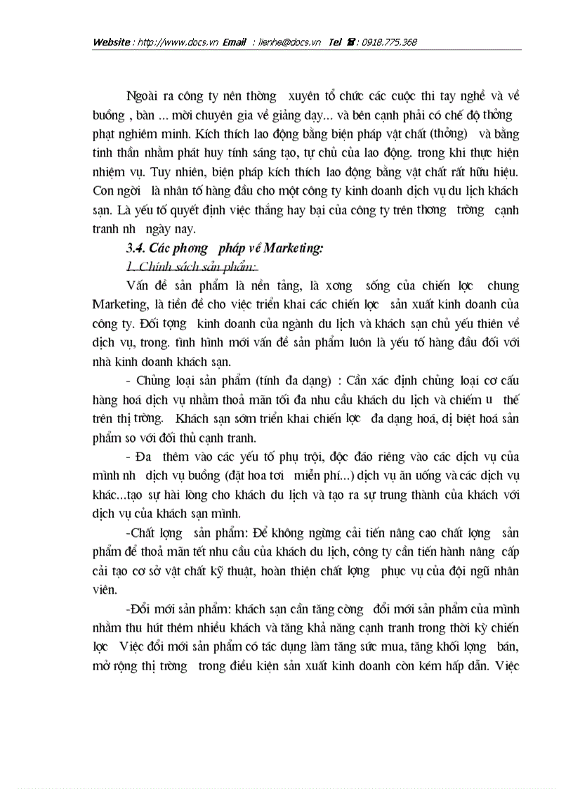 image for page Thực trạng và ý kiến đề xuất nhằm hoàn thiện công tác hoạch định chiến lược kinh doanh ở khách sạn hoà Bình