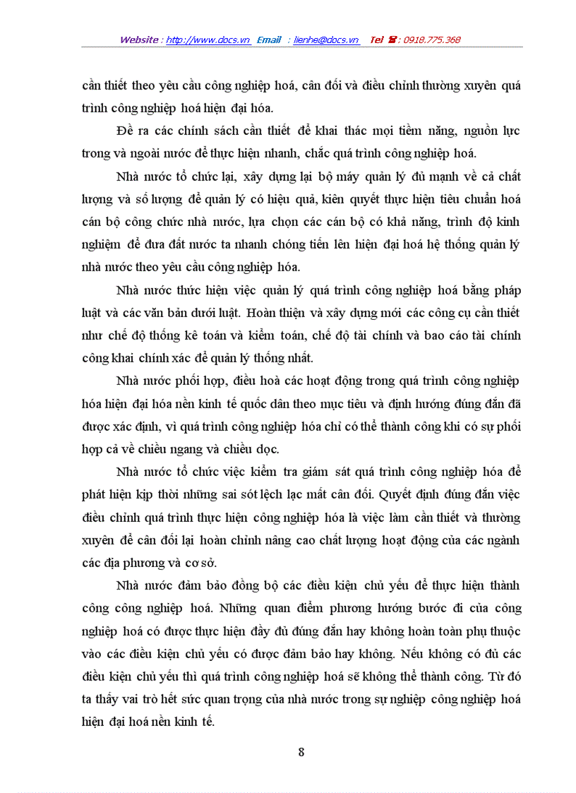 image for page Vai trò của Nhà nước đối với quá trình công nghiệp hoá hiện đại hoá ở nước ta