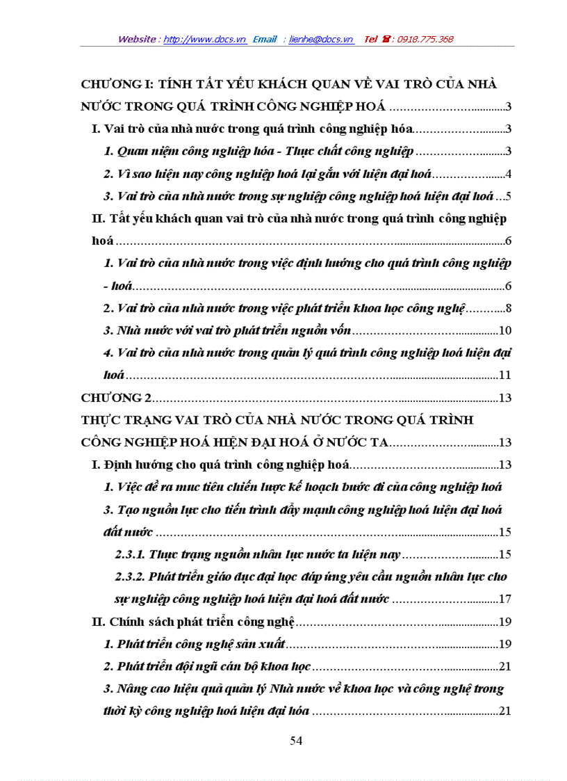 image for page Vai trò của Nhà nước đối với quá trình công nghiệp hoá hiện đại hoá ở nước ta