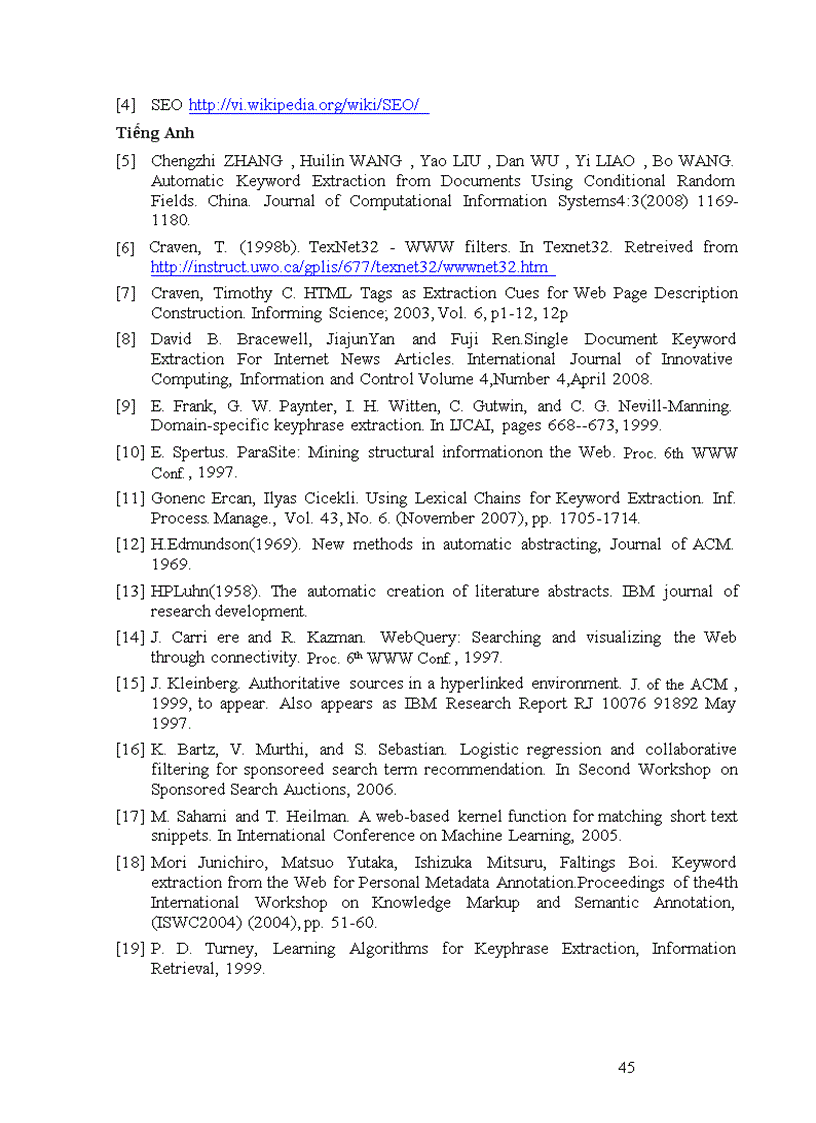 image for page Bài toán trích xuất từ khoá cho trang web áp dụng phương pháp phân tích thẻ html và đồ thị web