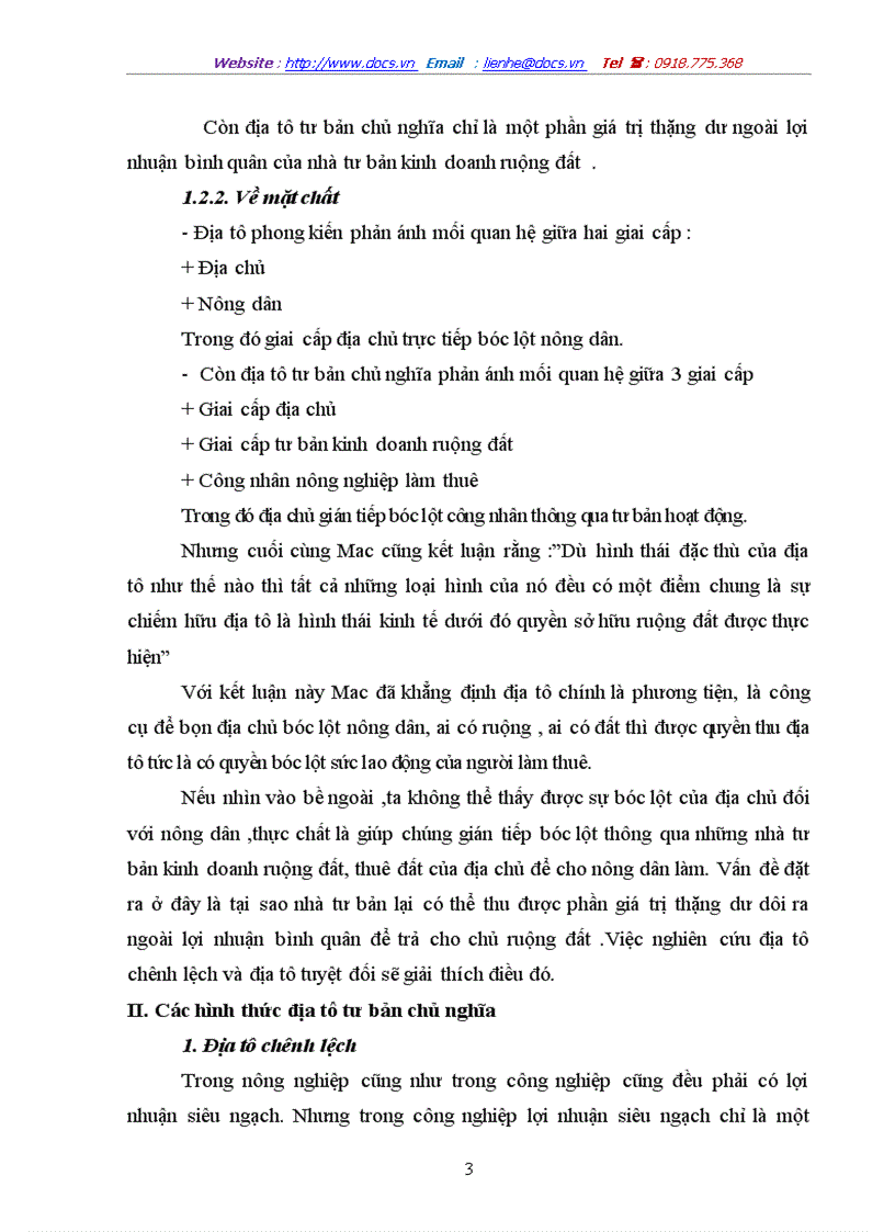 image for page Lý luận về địa tô của CácMac và sự vận dụng vào chính sách đất đai ở Việt Nam hiện nay