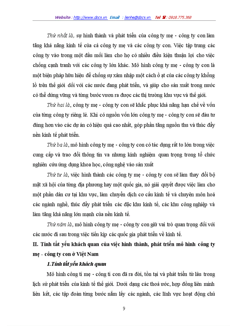 image for page Tính tất yếu khách quan và con đường hình thành công ty mẹ công ty con ở Việt Nam