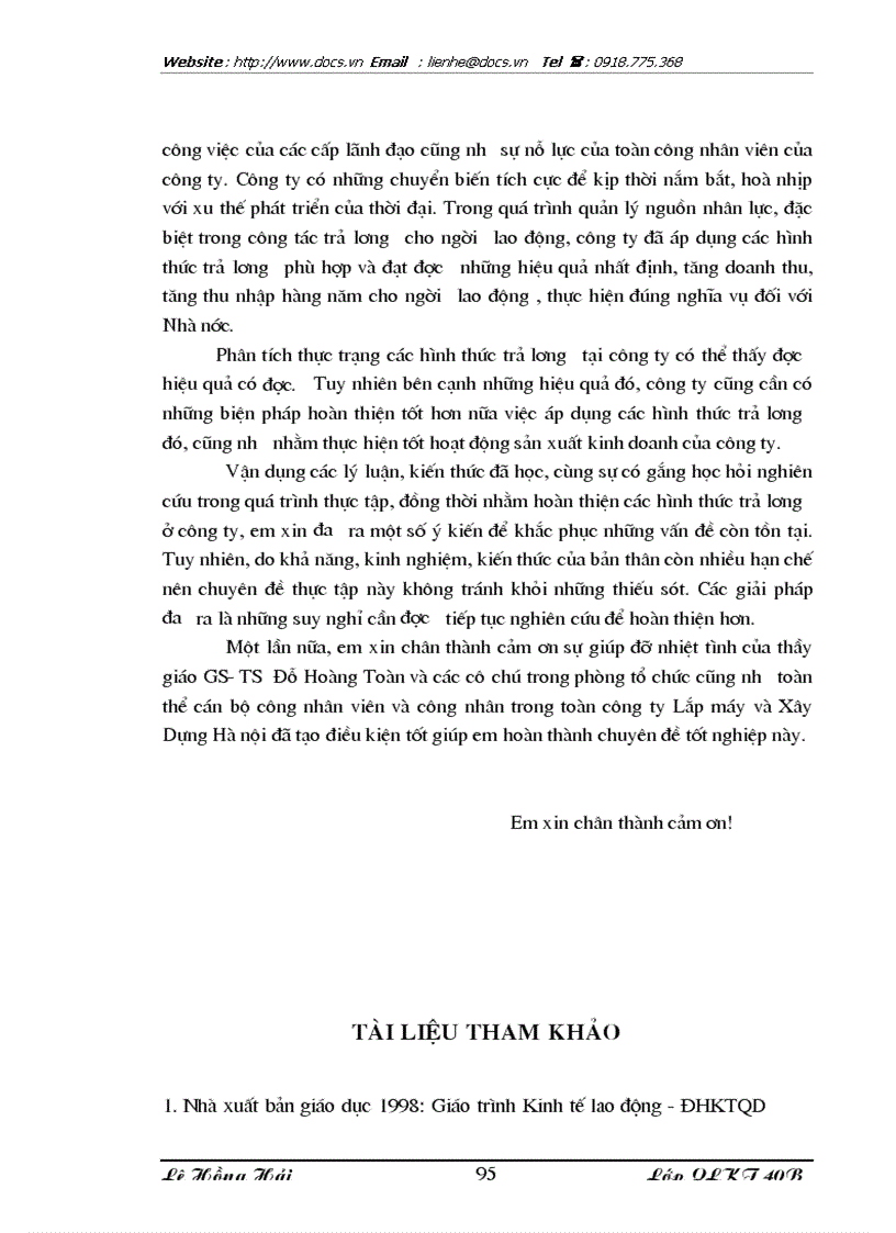 image for page 1số giải pháp nhằm hoàn thiện các hình thức trả lương ở Công ty Lắp máy và Xây dựng Hà Nội