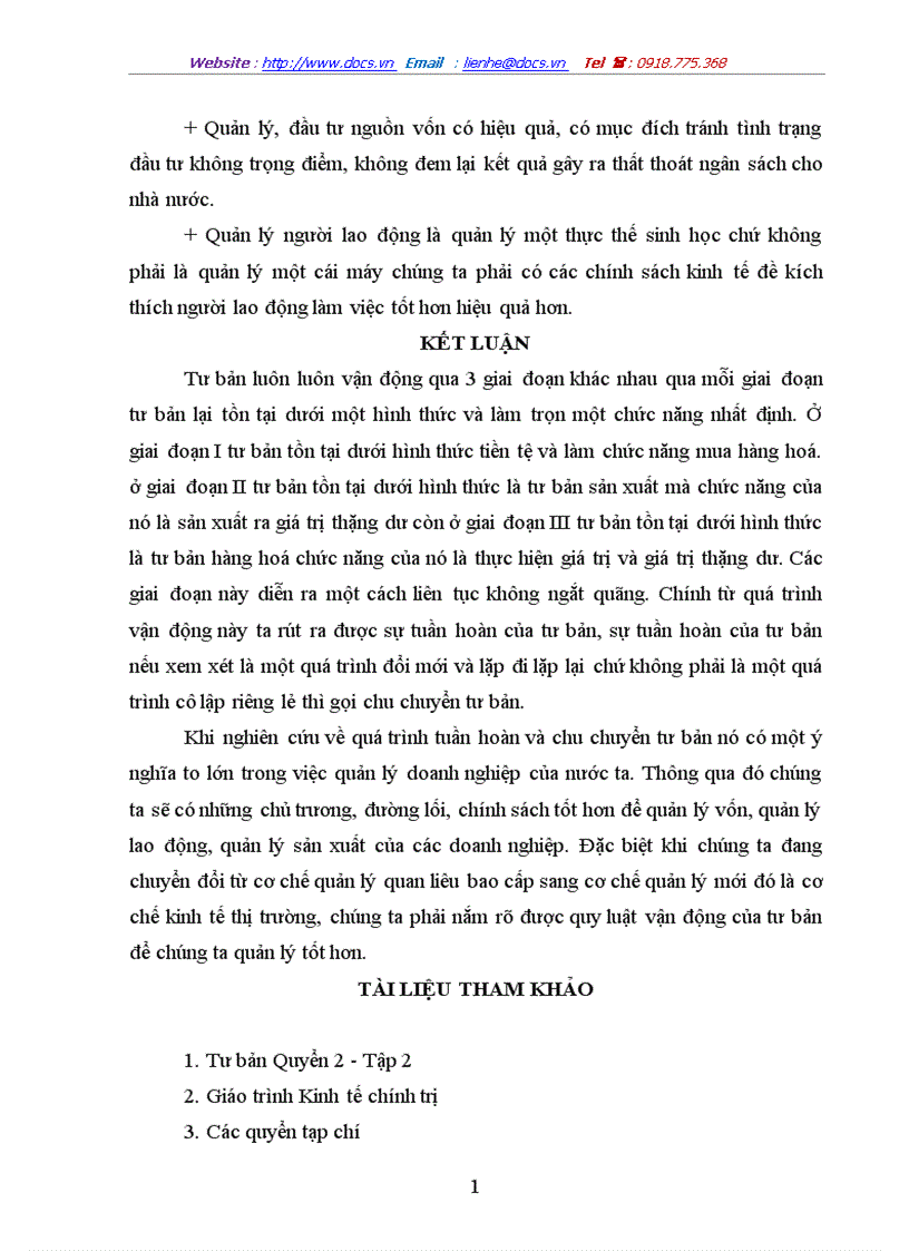 image for page Học thuyết của Máct tuần hoàn và chu chuyển tư bản và sự vận dụng nó vào nền kinh tế nước ta