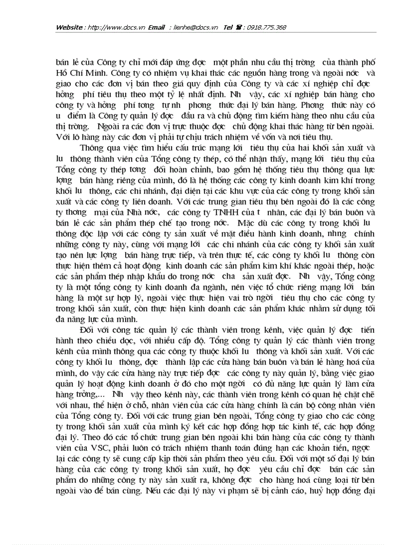 image for page Hoàn thiện mạng lưới tiêu thụ sản phẩm của Tổng Công ty Thép Việt Nam