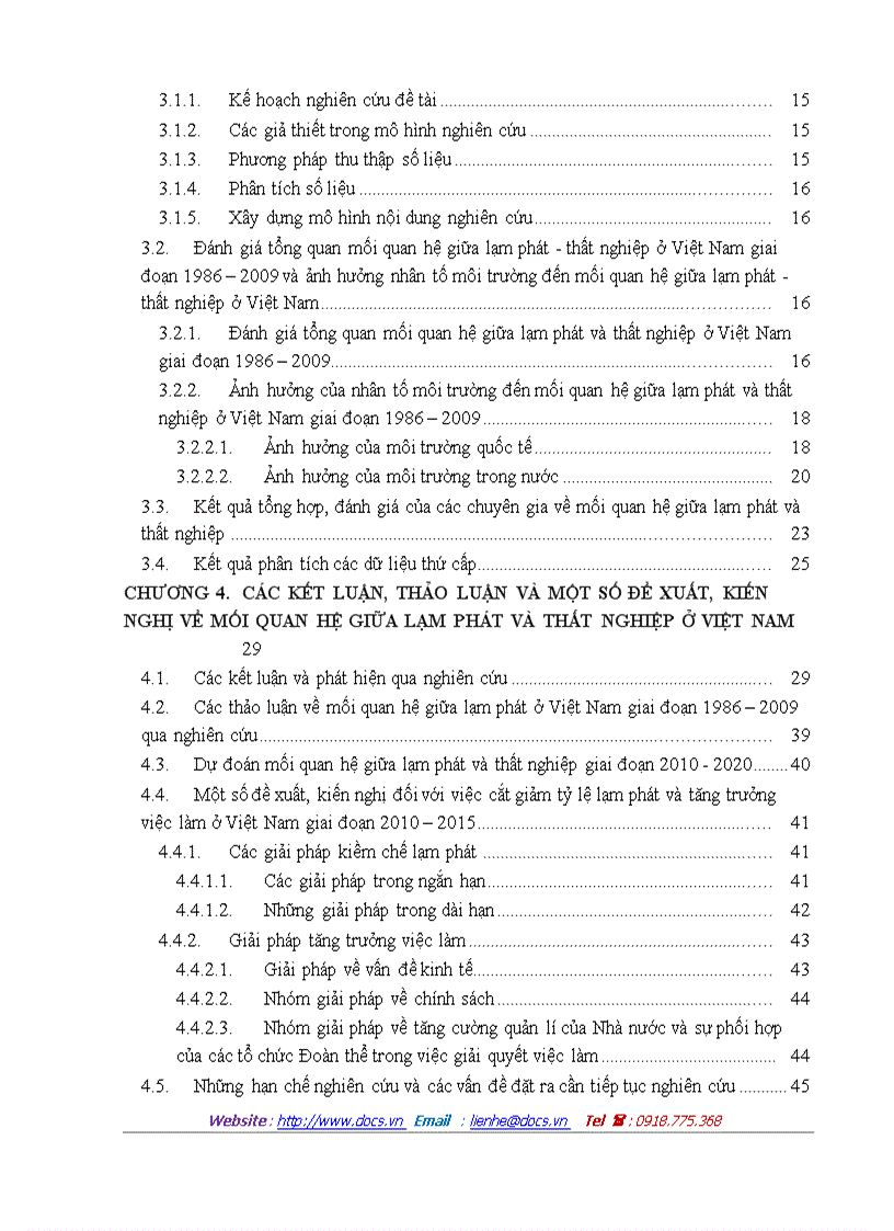 image for page Mối quan hệ giữa lạm phát và thất nghiệp ở Việt Nam giai đoạn 1986 2009