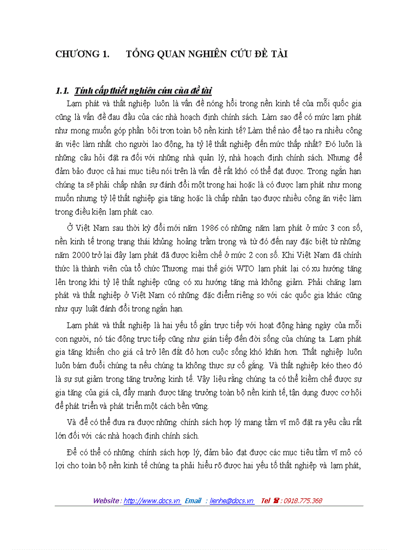 image for page Mối quan hệ giữa lạm phát và thất nghiệp ở Việt Nam giai đoạn 1986 2009