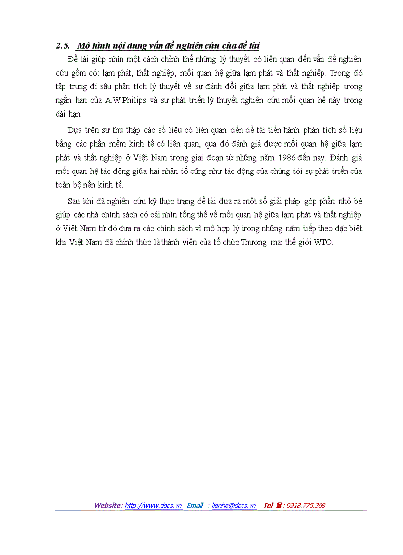 image for page Mối quan hệ giữa lạm phát và thất nghiệp ở Việt Nam giai đoạn 1986 2009