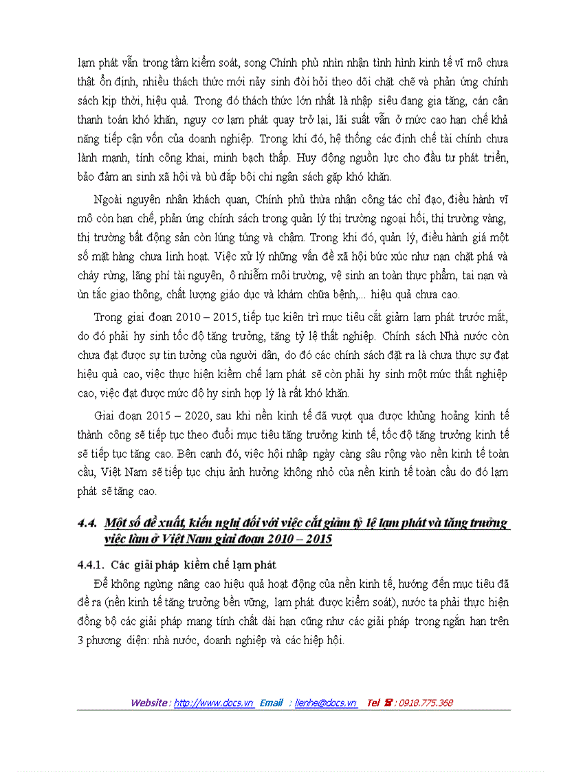 image for page Mối quan hệ giữa lạm phát và thất nghiệp ở Việt Nam giai đoạn 1986 2009