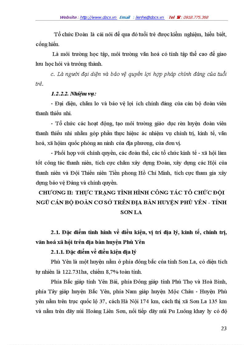 image for page Thực trạng và các giải pháp nhằm nâng cao chất lượng đội ngũ cán bộ Đoàn cơ sở trên địa bàn huyện Phù Yên Tỉnh Sơn La