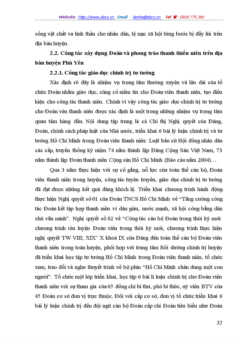 image for page Thực trạng và các giải pháp nhằm nâng cao chất lượng đội ngũ cán bộ Đoàn cơ sở trên địa bàn huyện Phù Yên Tỉnh Sơn La