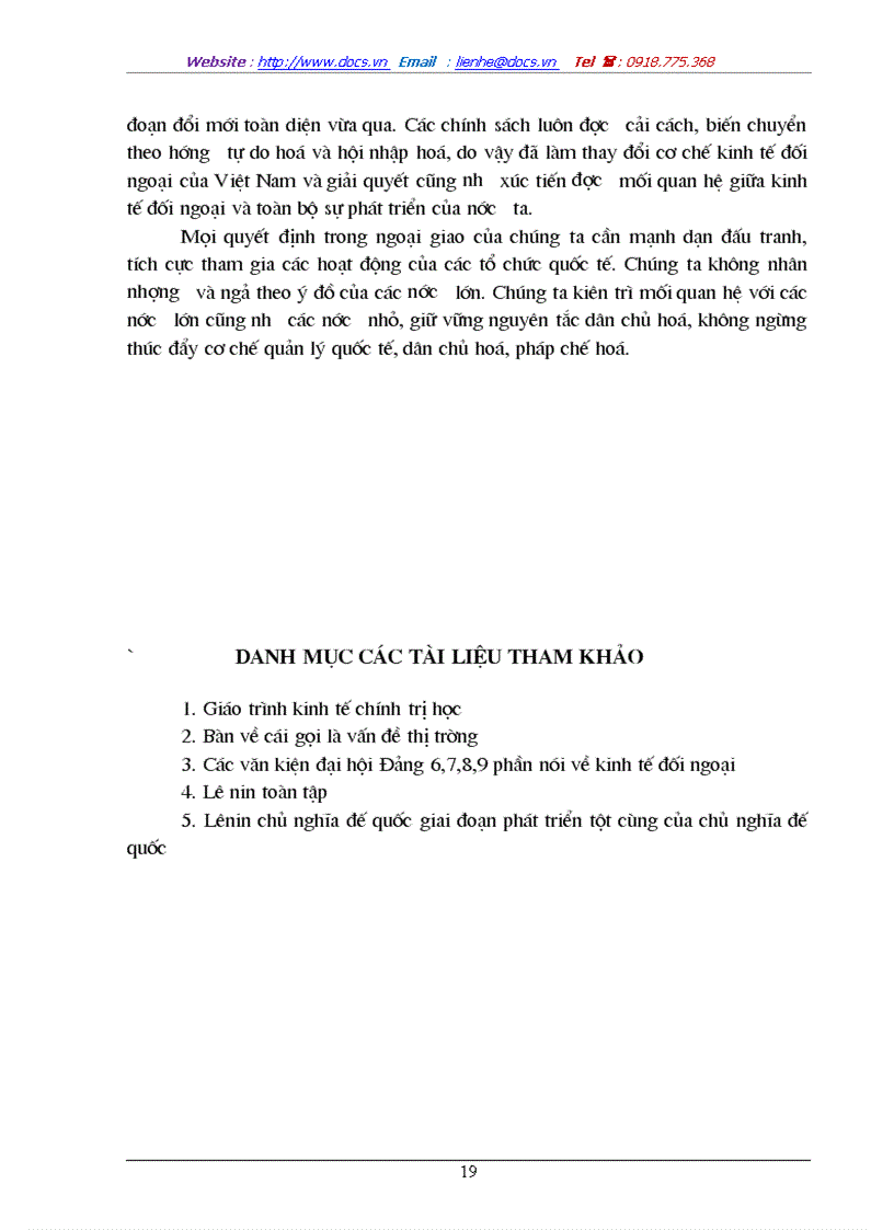 image for page Thực trạng và giải pháp cơ bản để mở rộng và nâng cao hiệu quả của kinh tế đối ngoại ở nước ta hiện nay