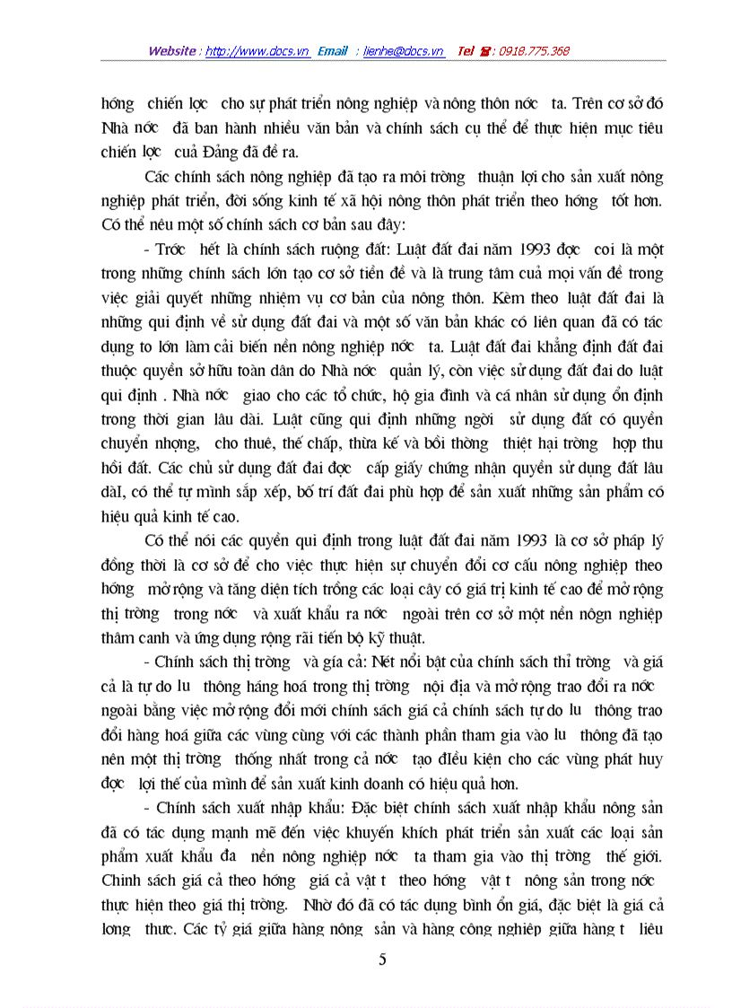 image for page Phương hướng hoàn thiện chính sách đầu tư vốn vào nông nghiệp và nông thôn Việt Nam năm 2001 2005
