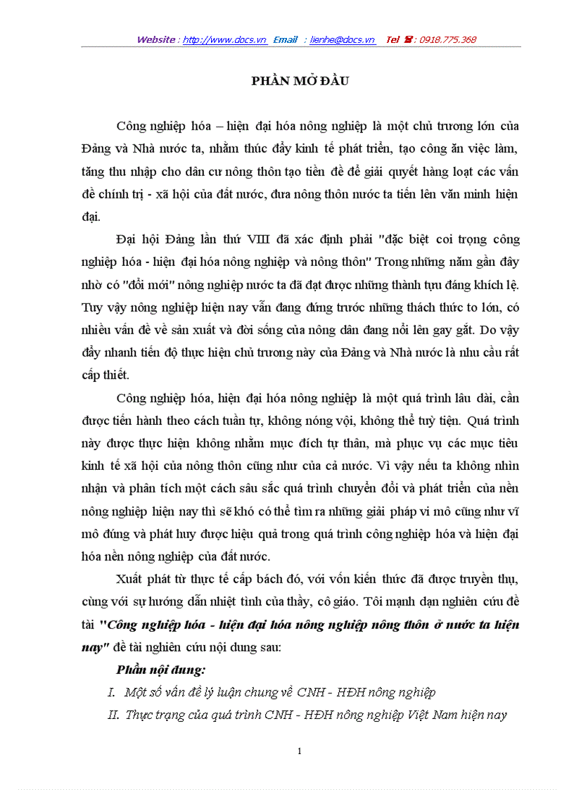 image for page Công nghiệp hóa hiện đại hóa nông nghiệp nông thôn ở nước ta hiện nay