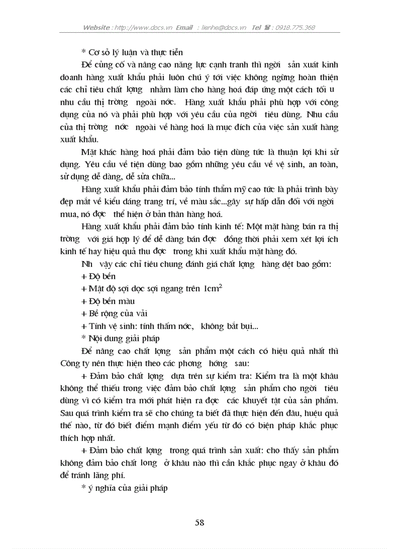 image for page Phương pháp thống kê phân tích hoạt động xuất khẩu của Công ty Dệt Minh Khai thời kỳ 1995 2003