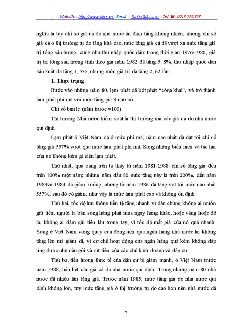 image for page Lạm phát ở việt nam thực trạng và đặc trưng