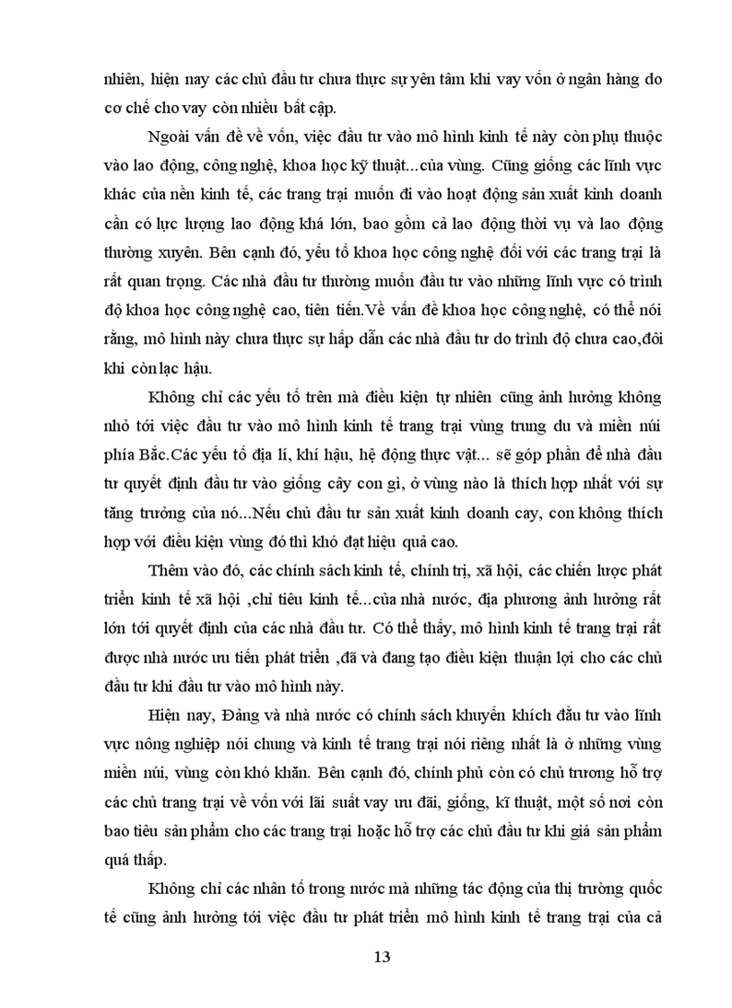 image for page Tình hình đầu tư phát triển kinh tế trang trại miền núi phía bắc
