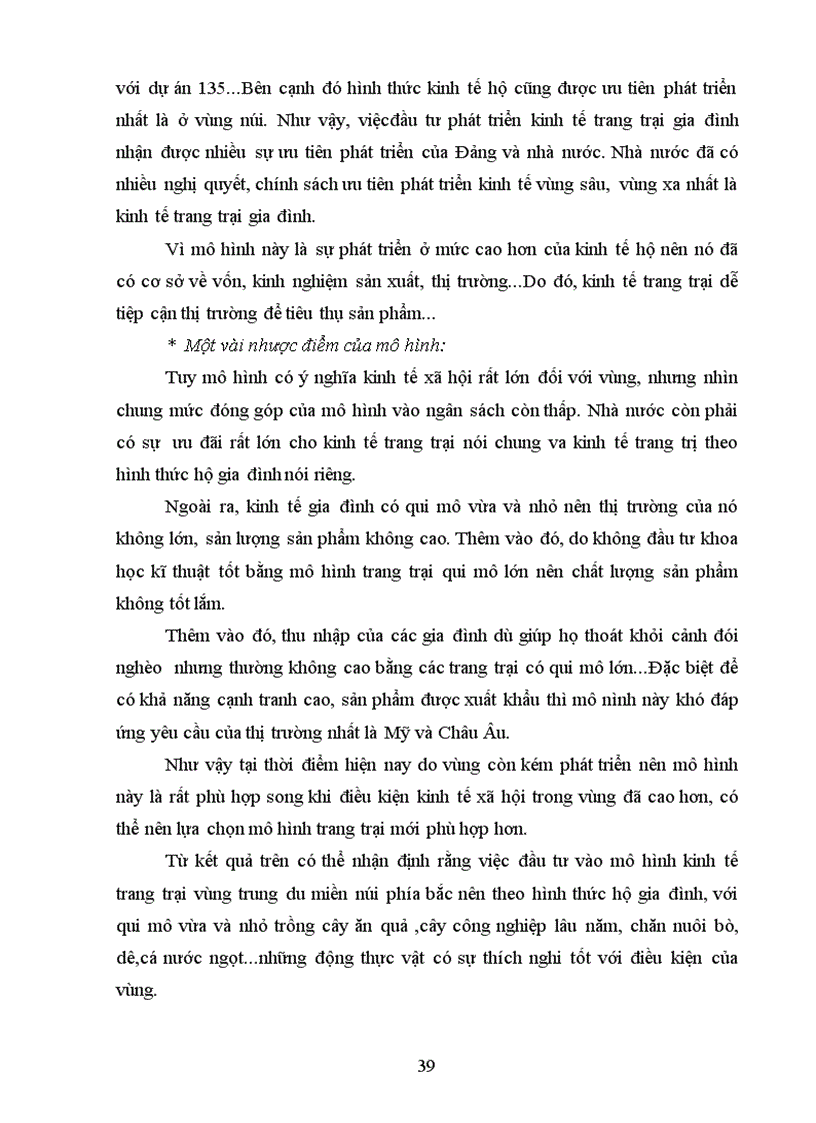 image for page Tình hình đầu tư phát triển kinh tế trang trại miền núi phía bắc