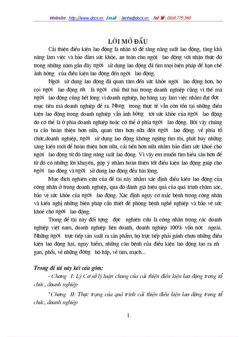 image for page Thực trạng của quá trình cải thiện điều kiện lao động trong tổ chức doanh nghiệp