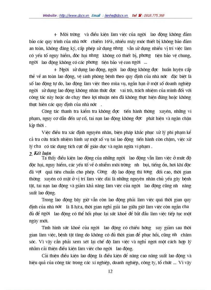 image for page Thực trạng của quá trình cải thiện điều kiện lao động trong tổ chức doanh nghiệp