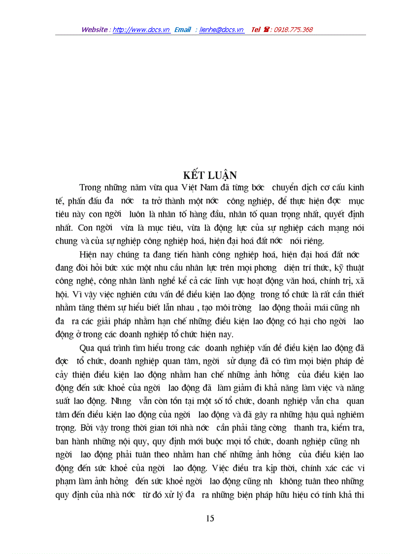 image for page Thực trạng của quá trình cải thiện điều kiện lao động trong tổ chức doanh nghiệp