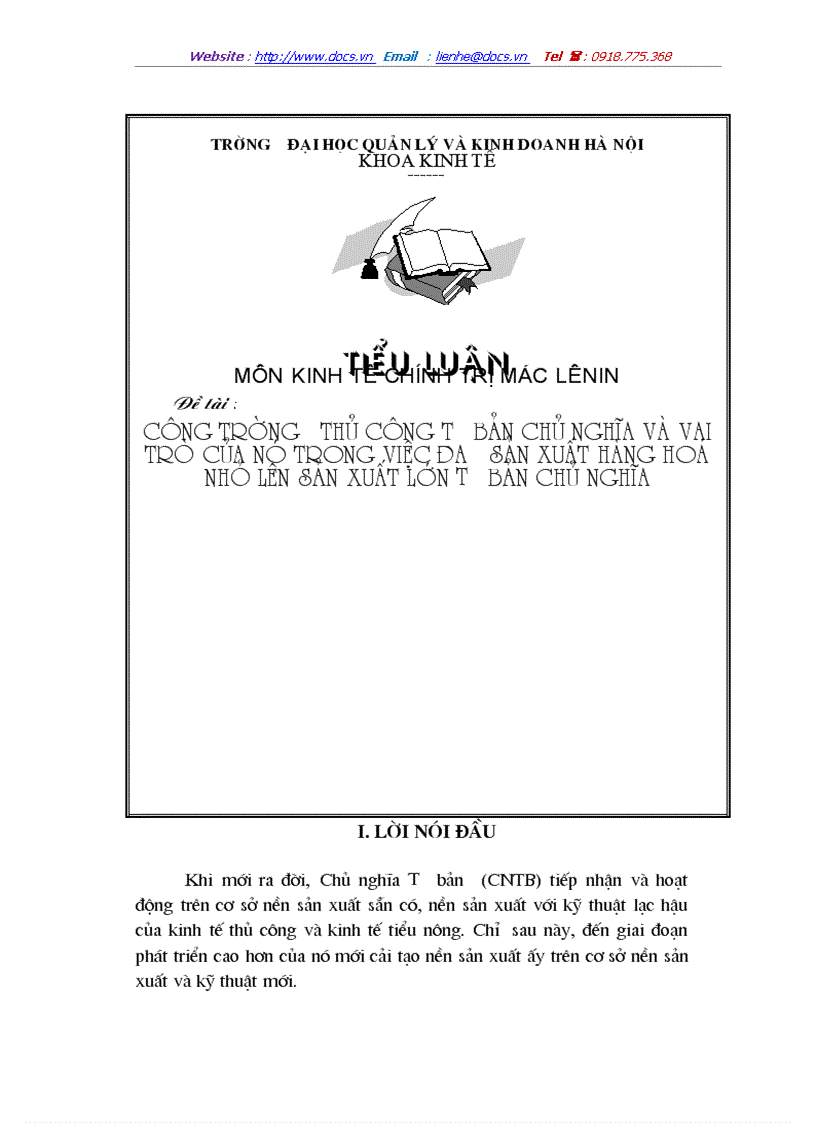 image for page Công trường thủ công Tư bản chủ nghĩa