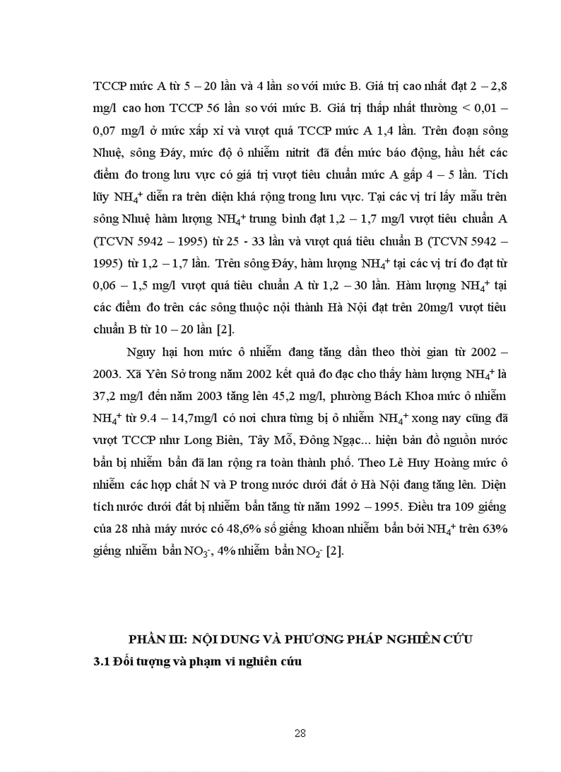 image for page Ảnh hưởng của việc sử dụng phân đạm đến khả năng tích lũy hàm lượng NO3 NH4 trong nước mặt và nước ngầm tại xã Đặng Xá huyện Gia Lâm thành phố
