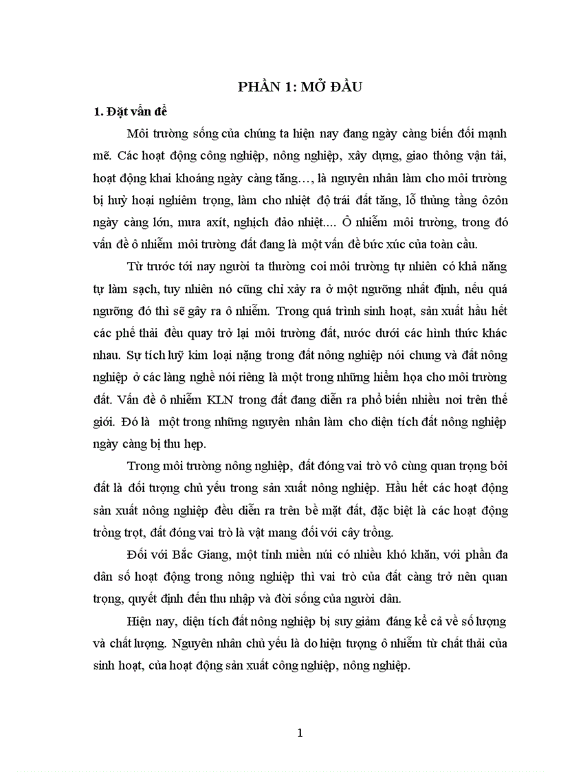 image for page Nghiên cứu sự tích luỹ kim loại nặng trong đất nông nghiệp và nước mặt xung quang khu công nghiệp Đình Trám tỉnh Bắc Giang