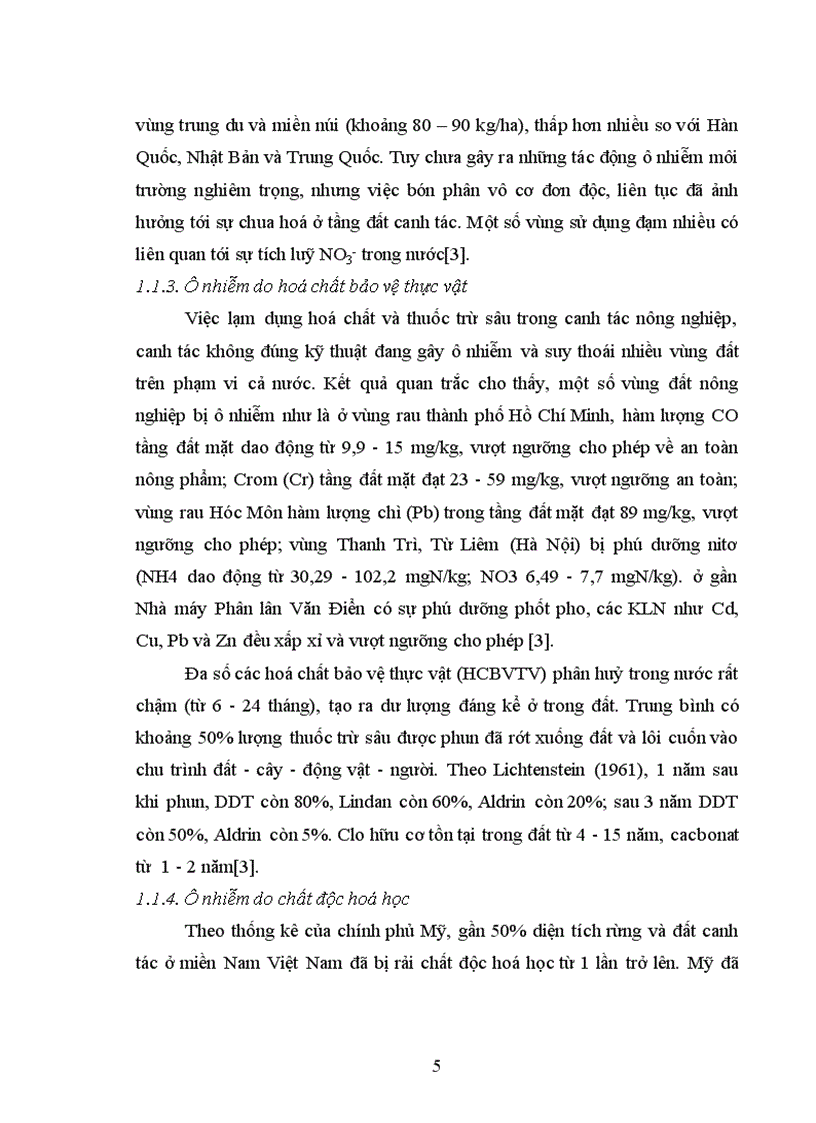 image for page Nghiên cứu sự tích luỹ kim loại nặng trong đất nông nghiệp và nước mặt xung quang khu công nghiệp Đình Trám tỉnh Bắc Giang