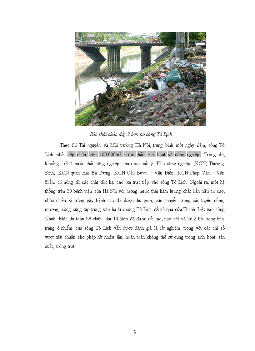 image for page Tìm hiểu về tình trạng ô nhiễm sông Tô Lịch