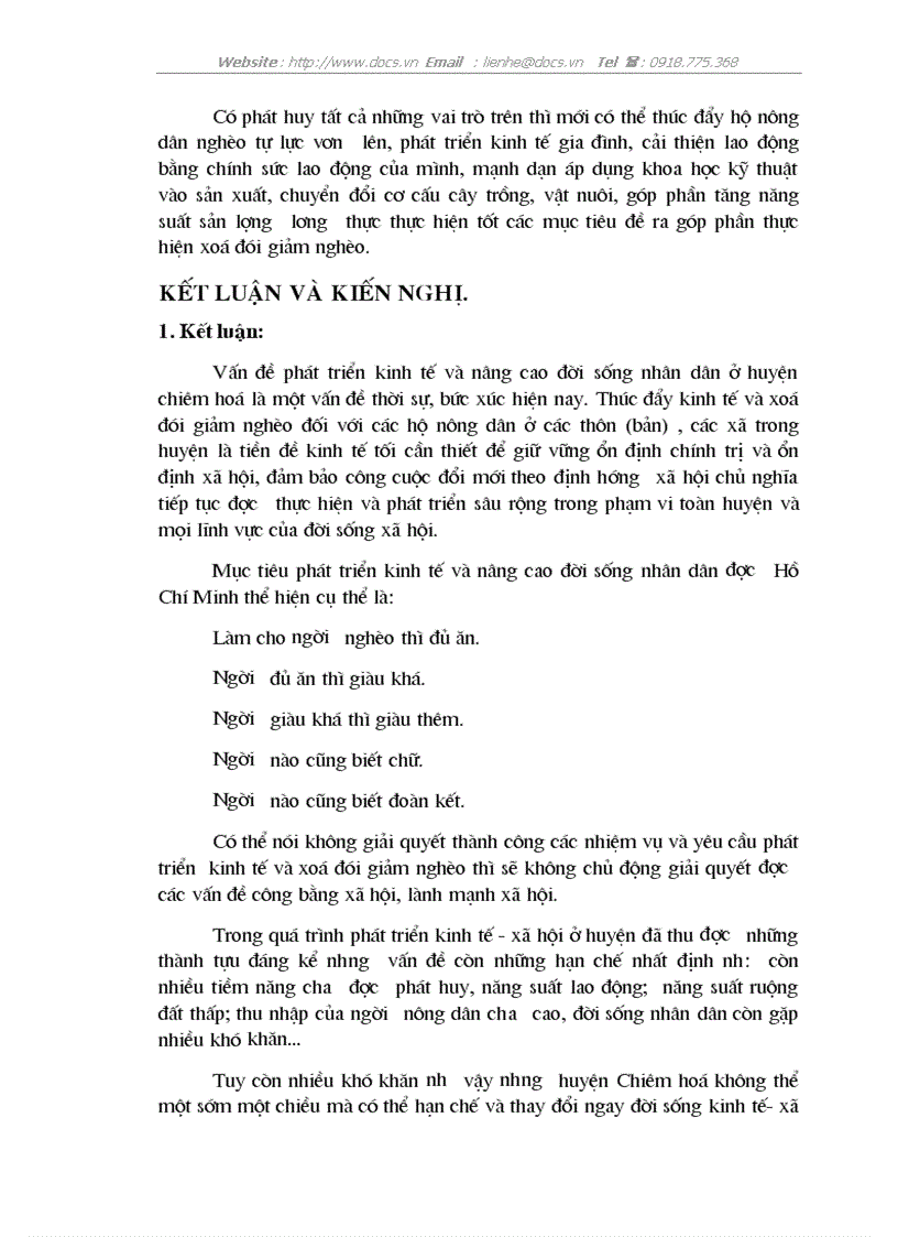 image for page Những giải pháp chủ yếu nhằm phát triển kinh tế và xoá đói giảm nghèo ở huyện Chiêm Hoá tỉnh Tuyên Quang