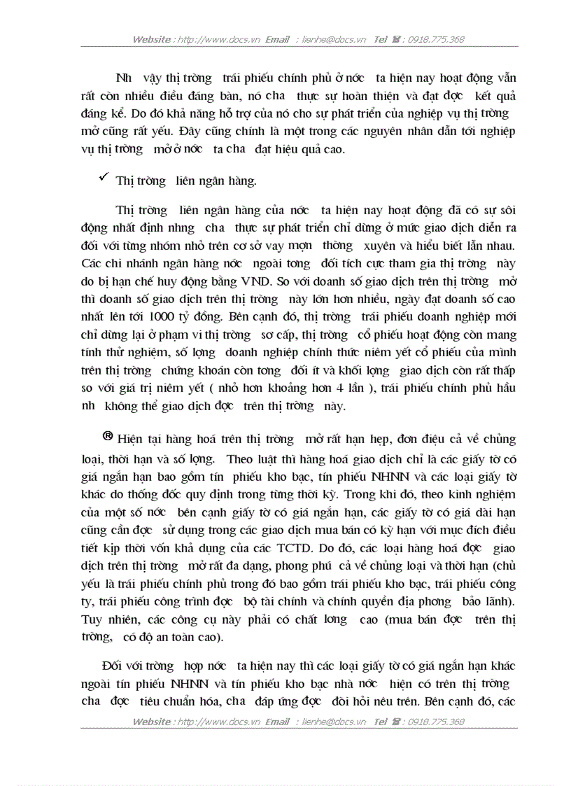 image for page Thực trạng của hoạt động nghiệp vụ thị trường mở ở việt nam hiện nay