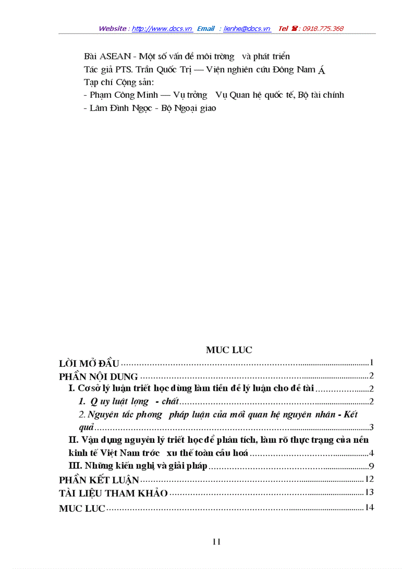 image for page Ận dụng nguyên lý triết học để phân tích làm rõ thực trạng của nền kinh tế Việt Nam trước xu thế toàn cầu hoá