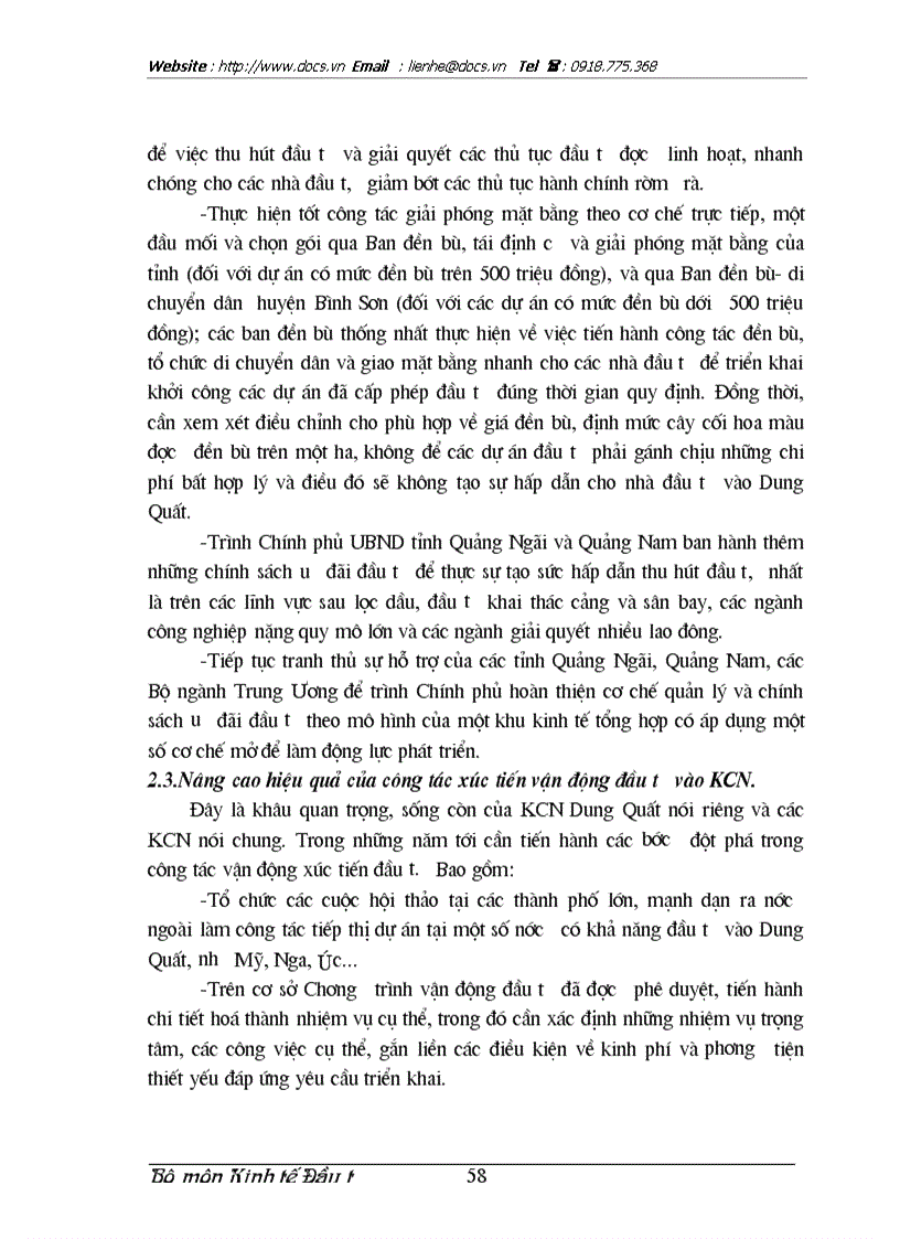 image for page Thực trạng và giải pháp nhằm thu hút đầu tư vào khu công nghiệp Dung Quất