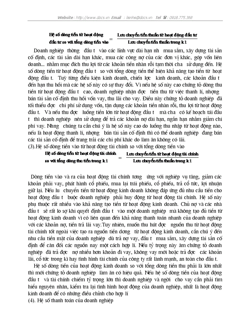 image for page Bàn về báo cáo lưu chuyển tiền tệvà việc phân tích tình hình tài chính của doanh nghiệp